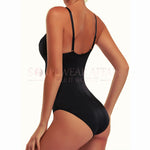 Black Shaping Bodysuit Adjustable Crotch With Three Rows Hooks