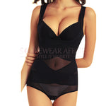 Open Bust Mesh Bodysuit Shaper