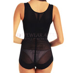 Open Bust Mesh Bodysuit Shaper